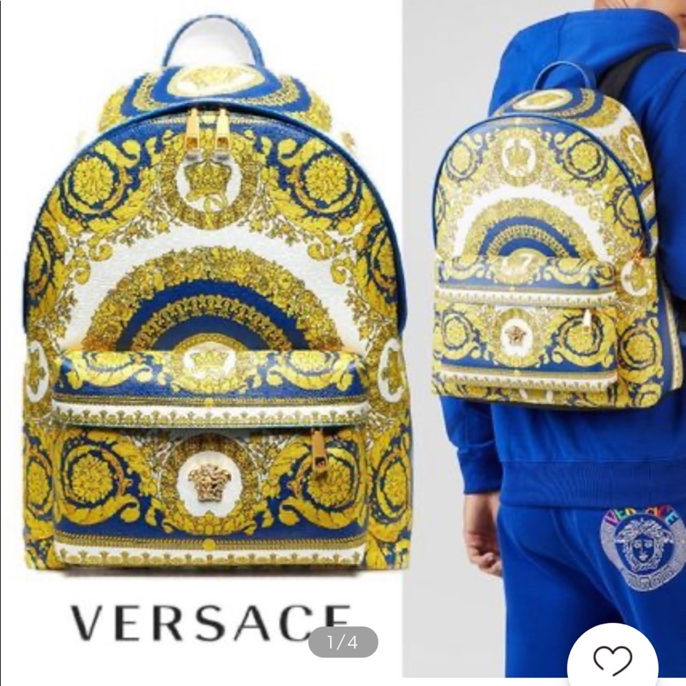 Versace unisex nylon street style backpack - Picture 5 of 5